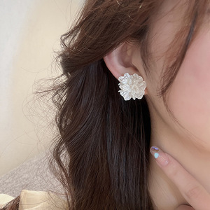 Dernières boucles d'oreilles géométrique damier fleur Design simple bijoux d'oreille en métal pour femmes été plage vacances accessoires - Product Image 2