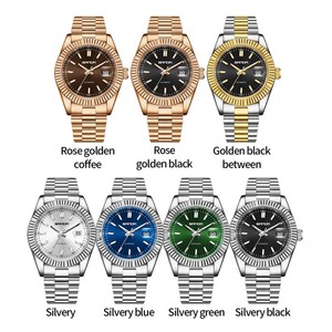 SANDA 5601 Men Mechanical Watch, Solid Stainless Steel Band Business Wristwatch, Waterproof Luminous <b>Automatic</b> Watch for Men - Product Image 2