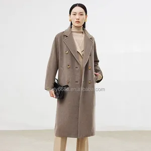 Camel Fleece Coat Women&#39;s Autumn 2024 Winter New Korean High Grade Long Knee Thickened Woolen Coat Standard Fleece Jacket