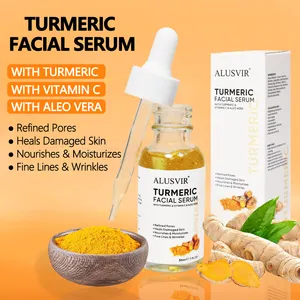 Korean Beauty Facial Anti Acne Aging Tumeric Face Skin Care Set Organic Private Label Whitening Turmeric Skincare Set For Women