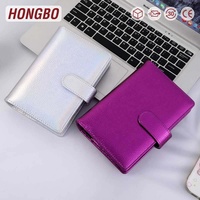 Hongbo penjual terbaik 43 Warna Kerikil A6 Binder kulit perencana dengan cincin emas penutup jepret 6 cincin longgar daun Natal/hadiah promosi