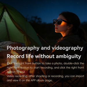 แว่นตาอัจฉริยะ AI รุ่นใหม่พร้อมกล้อง แว่นตาอัจฉริยะสวมใส่สบายพร้อมกล้องและบลูทูธไร้สายสำหรับชีวิตประจำวัน - Product Image 5