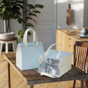 Sac isotherme personnalisé avec logo imprimé, sac de livraison alimentaire non tissé, sac de transport thermique isolé pour garder au chaud - Product Image 1