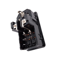 Connecteur d'entrée C14 à 3 broches pour hôpital et industrie, prise de courant 3-en-1 avec porte-fusible 10A/15A, connecteur mâle