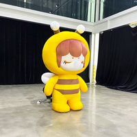 Abeille géante gonflable en peluche de 2 mètres de haut, motif dessin animé, pour la décoration d'événements, durable et idéale pour la publicité