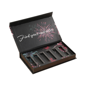 Custom logo black luxury gift cardboard folding closure packaging magnetic tool box with foam inserts
