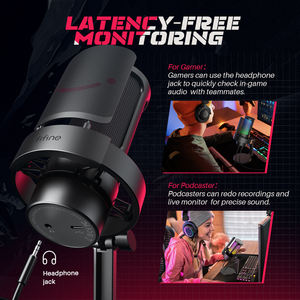 <span class=keywords><strong>Fifine</strong></span> — Microphone professionnel <span class=keywords><strong>A8</strong></span> RGB à condensateur, avec USB, pour enregistrement, jeu - Product Image 5