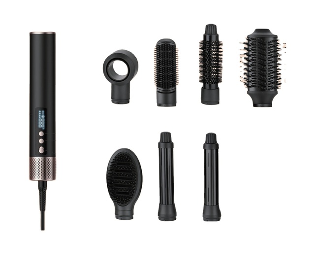 Best Seller Multi-Functional Detachable 7 in 1 High Speed BLDC Hair Dryer Straight Brush Hot Air Brush Hair Beauty Styling Tool