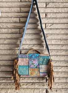 Indian Handmade Customized Ethnic Banjara Cotton Clutch Bag with Button Closure-Lightweight Foldable for Women - Product Image 4