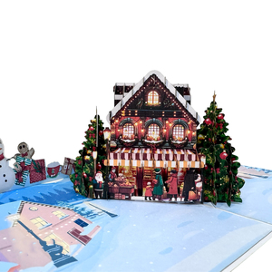 Tarjetas de Felicitación Navideñas de Papel Ecológico, Hechas a Mano en Vietnam, de la Mejor Calidad, con Diseño Anime, Decoraciones Festivas - Product Image 1