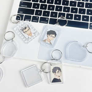 Llavero de Acrílico Transparente para Manualidades, con Marco de Fotos de <span class=keywords><strong>Anime</strong></span>, Forma Redonda, Personalizable - Product Image 1