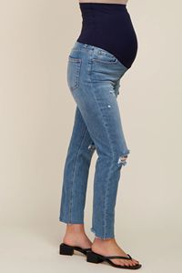 Jeans de maternité moulants de grande taille pour femmes enceintes - Product Image 4