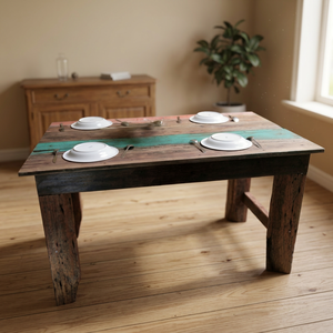 Best Seller Reclaimed <b>Wood</b> <b>Dining</b> <b>Table</b> Versatile Furniture for Home Bedroom Bathroom Workshop Indonesia Decorative Minimalist - Product Image 2
