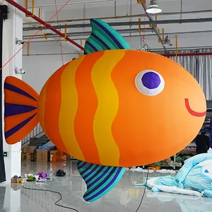 옥스포드 야외 거대한 광고 사용자 정의 풍선 디자인 동물 만화 마스코트 바다 물고기 풍선 야외