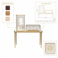 Vitrine à bijoux en verre sur mesure avec éclairage LED, présentoir écologique pour boutique, exposition, centre commercial