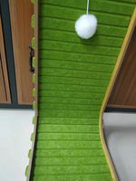 Nouvelle Arrivée : Griffoir Vertical en L Écologique pour Chat, en Feutre, Sans Débris, Jouet de Chasse pour Chat, Griffes Résistantes à l'Usure