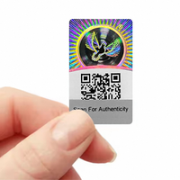 Autocollants d'étiquettes anti-contrefaçon personnalisés, papier adhésif, finition brillante UV, adhésif puissant, code QR holographique pour téléphone portable, écouteurs