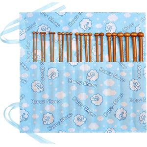 Bamboo Knitting <b>Needles</b> Set Knitting <b>Needle</b> <b>Case</b> Kits for Beginners Wooden Wood - Product Image 1