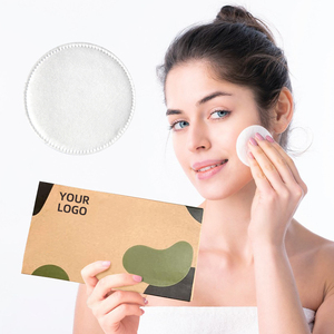 200 tampons de coton cosmétiques ronds jetables super doux à 3 couches, haute absorption, 5,8 cm, logo personnalisé, <span class=keywords><strong>démaquillant</strong></span> - Product Image 2