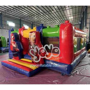 Combinación de tobogán de gorila húmedo y seco comercial inflable saltando Luna saltando Castillo casa que rebota niños adultos - Product Image 1