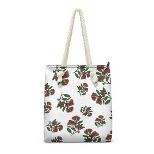 Dropship Print on Demand Lady Handbag Hawaiian Ohia Lehua Floral Beach <b>Tote</b> <b>Bag</b> Versatile Durable Rope Shopping <b>Bag</b> for Women 84 - Product Image 4