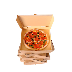 Boîte à Pizza en Carton ondulé, 13X13, emballage à emporter marron, restauration bon marché, 1 couleur, Carton imprimé, King Size, vente ronde - Product Image 5
