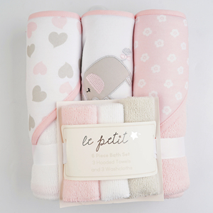 Prix bon marché <span class=keywords><strong>Bain</strong></span> à capuche Bébé Infantile Microfibre Serviette éponge <span class=keywords><strong>Poncho</strong></span> 6pc <span class=keywords><strong>Bain</strong></span> Ensemble Serviette à capuche - Product Image 4