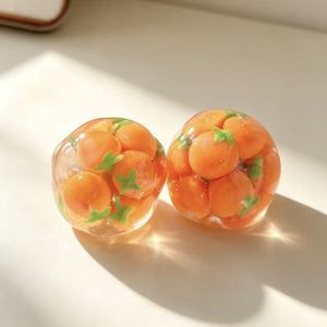 Nuevo Pelota Antiestrés Suave Naranja Hecha a Mano, No Rebotante, con Aceite de Coco y Vaselina, Controlada por Sonido - Product Image 2