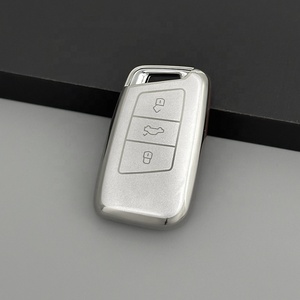 Funda de TPU para Llave de Coche Personalizada con Diseño de Arena Movediza Plateada, Compatible con <span class=keywords><strong>VW</strong></span> Golf, Polo, Tiguan, Passat, Caddy, Funda para Llave Plegable, Bolsa para Llave con Control Remoto - Product Image 4