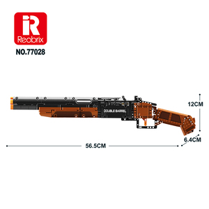 Reobrix 77028 Escopeta de Doble Cañón, Set de Bloques de Construcción de 933 Piezas, Modelo de Arma <span class=keywords><strong>Militar</strong></span> DIY con Expulsión Realista - Product Image 2