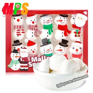 Người Tuyết Cá Nhân Marshmallow Trong Hộp Hình Dạng Quà Tặng - Product Image 1