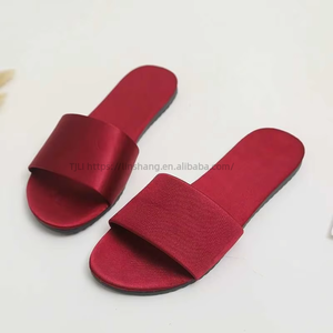 Summer High Quality Ladies Sandals and <b>Slippers</b> Wedding Silk Indoor Non-slip Open Toed Ladies <b>Slippers</b> Satin Brides <b>Slippers</b> - Product Image 2