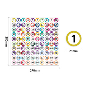 Etichette Adesive Rotonde Ecologiche in Carta Colorata con Numero di Serie per Imballaggi - Product Image 6