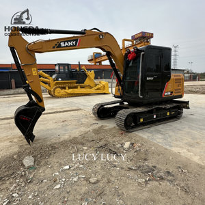 Excavatrice sur chenilles hydraulique d'occasion SANY SY75C de 7,5 tonnes avec moteur Isuzu et moteur certifié EPA CE, modèle 2022, prix adapté - Product Image 4