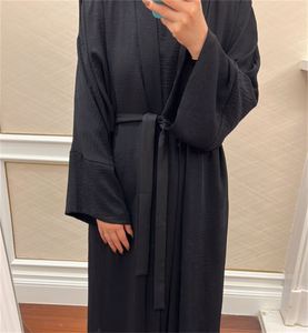 Conjunto <span class=keywords><strong>de</strong></span> Vestido Abaya Informal <span class=keywords><strong>de</strong></span> Dos Piezas en Color Sólido, Estilo Veraniego, para Niñas, Inspirado en Dubái, <span class=keywords><strong>Tiktok</strong></span>, Turquía, ODM, Tradicional Musulmán - Product Image 4