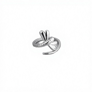 Bague papillon en argent 925 de haute qualité, très vendue, artistique, vintage, tendance, cadeau, bijoux pour homme - Product Image 2