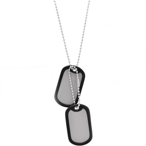 Placas de Identificación para Perros en Blanco para Estampado y Grabado, de Acero Inoxidable Brillante con Borde Enrollado, para Perros Grabados - Product Image 1