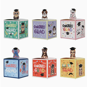 DAMAI Square Animal Graduation Cap <b>Candy</b> <b>Box</b> Decorative Paper Gift <b>Box</b> for Student Farewell Graduation Ceremony Souvenirs - Product Image 2