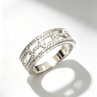 Bagues en laiton plaqué platine, pierres étincelantes élégantes pour les fêtes d'anniversaire, les mariages, les anniversaires de mariage, bijoux de mode, cadeaux