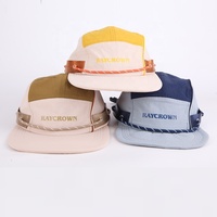 Gorra de camping de 5 paneles con correa trasera de malla transpirable de secado rápido personalizada al por mayor para deportes al aire libre, correr, senderismo y camping