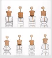 Bouteille de diffuseur de parfum en verre de qualité bon marché de 10ml emballage cosmétique transparent pince de voiture en vrac