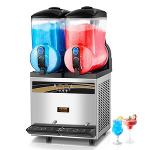 Machine à slush électrique commerciale à 2 réservoirs en acier inoxydable, distributeur automatique de boissons glacées à 2 saveurs pour les fêtes et les hôtels - Product Image 6