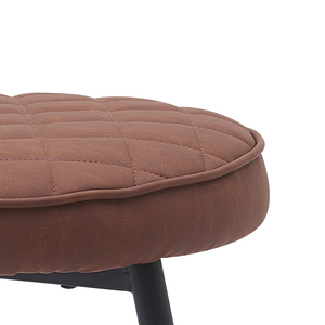 Sedia Lounge <span class=keywords><strong>da</strong></span> Caffè con Gambe in Metallo Verniciato Nero, Struttura in Metallo Imbottita per Soggiorno e Caffetteria - Product Image 6