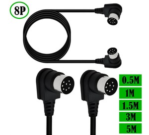 Cable de <span class=keywords><strong>audio</strong></span> para altavoz macho a macho, ángulo de 90 grados, grande, de 8 pines, Din, para <span class=keywords><strong>Bang</strong></span> y <span class=keywords><strong>Olufsen</strong></span> B & O PowerLink BeoLab Power Link MK2 - Product Image 1