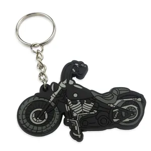 3D Soft Mini Car Custom Logo PVC bicycle bike motor keychain