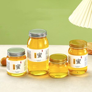 250ml 350ml 400ml 750ml <span class=keywords><strong>Pot</strong></span> rond vide <span class=keywords><strong>De</strong></span> <span class=keywords><strong>Miel</strong></span> 250 bocaux en verre avec couvercles pour <span class=keywords><strong>miel</strong></span> - Product Image 1