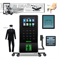 Cerradura de Puerta Biométrica con Huella Dactilar y Wi-Fi ZK F22, Control de Acceso Inteligente, Lector de Asistencia con Software Gratuito