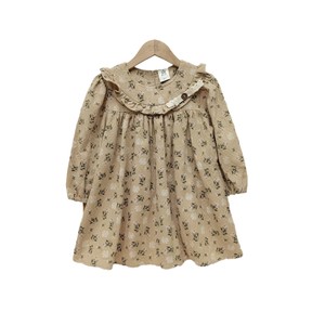 Otoño nuevo vestido de niña Mori Floral encaje Ins versión coreana dulce burbuja manga ganchillo ODM suministro para niños para primavera - Product Image 5