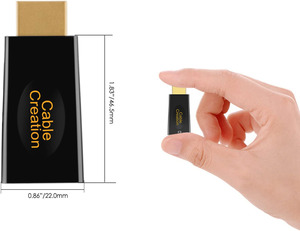 อะแดปเตอร์ HDMI เป็น VGA ยี่ห้อ CableCreation ชุด 3 ชิ้น ปลอกหุ้ม PVC ชุบทอง สำหรับโปรเจคเตอร์และจอภาพ - Product Image 3