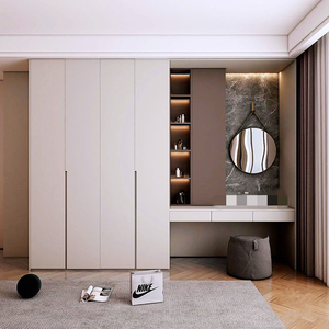 Garde-robe de couleur rose pour chambre d'enfant, Design Simple sur mesure - Product Image 3